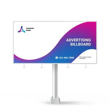 Billboard design, creative background for outdoor advertising, exhibition sta Stock Illustration