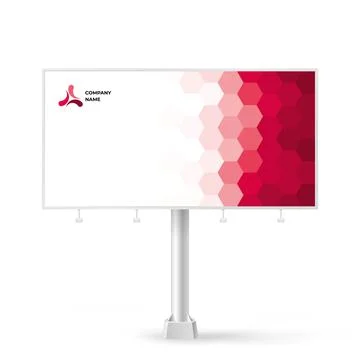 Billboard design, creative geometric background for outdoor advertising, exhi Stock Illustration