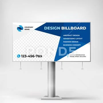 Billboard design, a modern Billboard for placing advertising information Stock Illustration