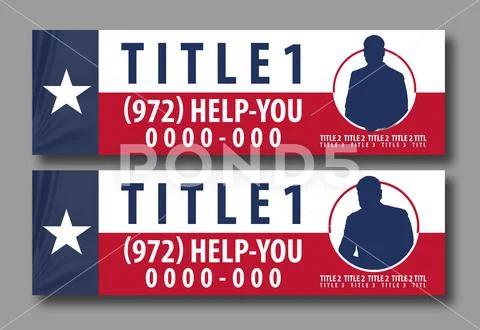 Billboard design for Texas. 48.8 x 14.8 inches. PSD Template