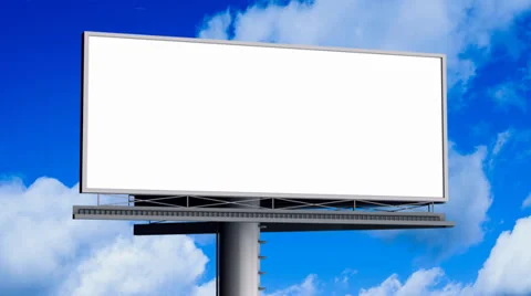 Billboard with empty screen Video stock 39885087