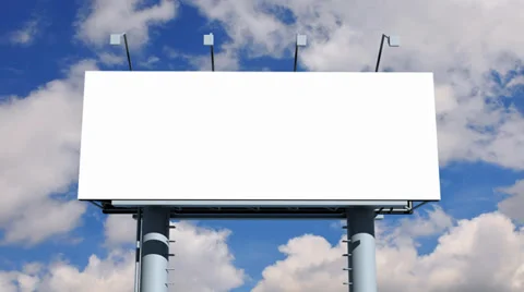 Billboard with empty screen Video stock 39899937