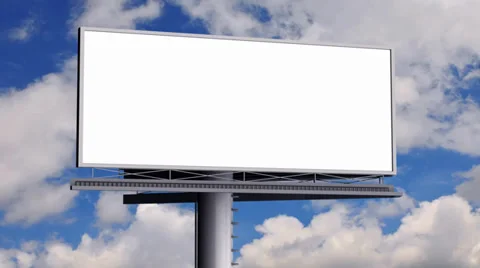Billboard with empty screen Video stock 39907786