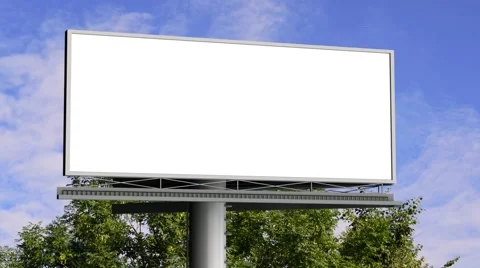 Billboard with empty screen Stock Footage 40098759