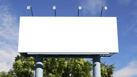 Billboard with empty screen Stock Footage 40098765