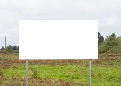 Billboard in field Stock Photos