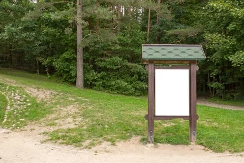Billboard in the forest Stock Photos