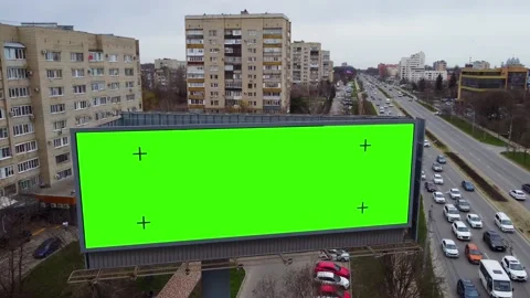 Billboard with green background Видео 186537661