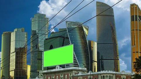 Billboard green screen Stock Footage 79099499