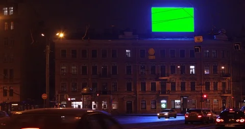 Billboard With A Green Screen Stock-Footage 103250552