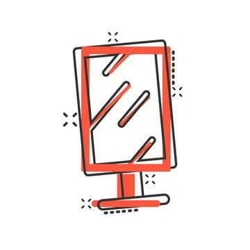 Billboard icon in comic style. Citylight display cartoon vector illustration Stock Illustration