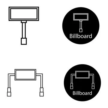 Billboard icon vector Stock Illustration