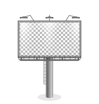 Billboard isolated on white background Illustrazione stock
