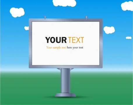 Billboard. The layout for Your advertisement and design.Advertising banner Stock Illustration