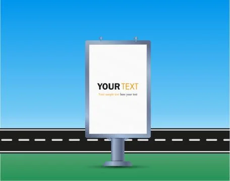 Billboard. The layout for Your advertisement and design.Advertising banner Illustrazione stock