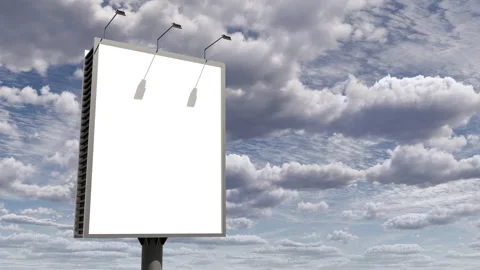 Billboard Mockup with sky Time Lapse 库存影片 229950248