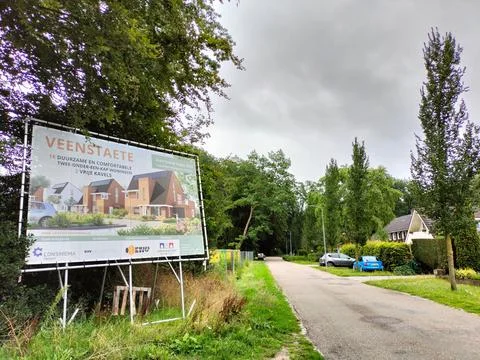 Billboard for new housing development Stock Photos