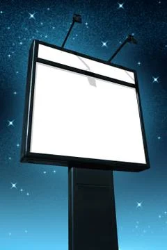 Billboard at night Stock Photos