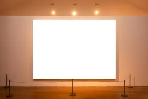 Billboard Rectangular White Mockup City Advertisement Stock Photos