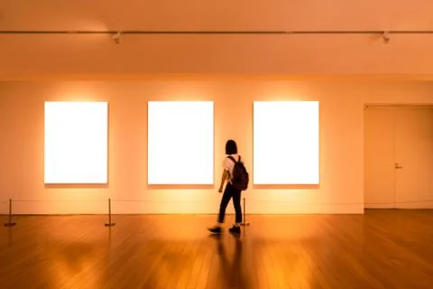 Billboard Rectangular White Mockup City Advertisement Stock Photos