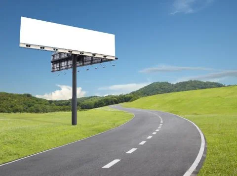 Billboard by the road Stock Photos