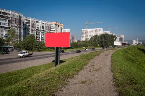 Billboard on the road Foto stock