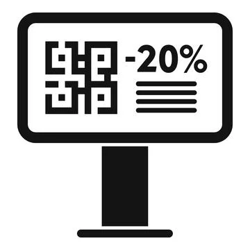 Billboard sale code icon simple vector. Package deal Stock Illustration