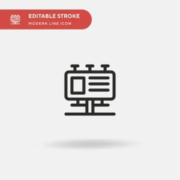 Billboard Simple vector icon. Illustration symbol design template for web mob Stock Illustration