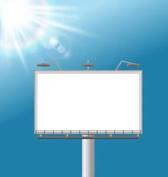 Billboard on sky background Stock Illustration