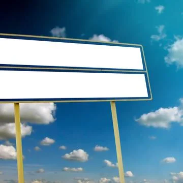 Billboard on the Sky Background Foto stock