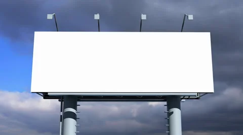Billboard on sky 库存影片 39882477