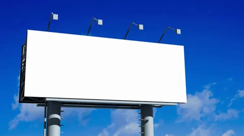 Billboard on sky Stock Footage 39882491