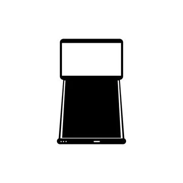 Billboard stand icon. Simple style billboard stand company poster backgroun.. Stock Illustration