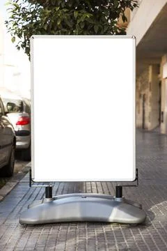 Billboard standing road Stock Photos