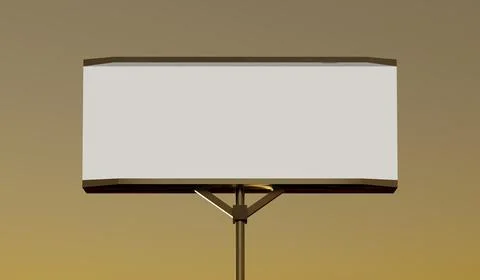 Billboard sunset Illustrazione stock