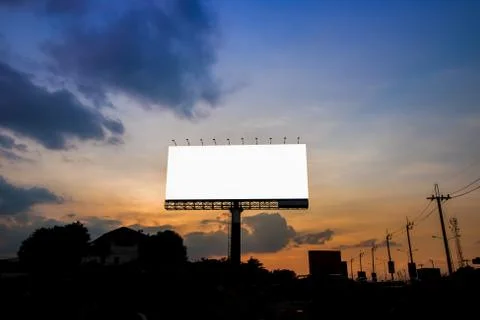 Billboard in sunset Stock Photos
