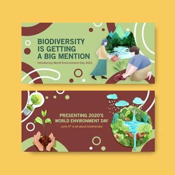 Billboard template design for World Environment Day.Save Earth Planet World C Stock Illustration