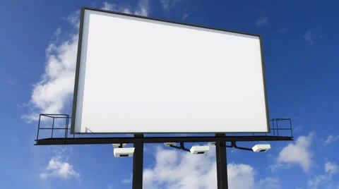 Billboard under the clouds Stock-Footage 25600120