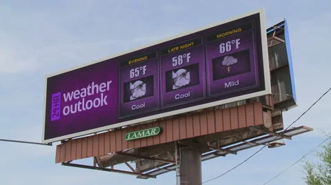Billboard Weather Stock Footage 54713645
