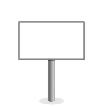 Billboard on white Stock Illustration