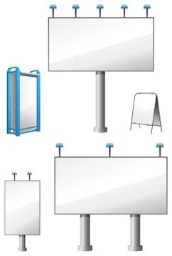 Billboards Set Stock Illustration