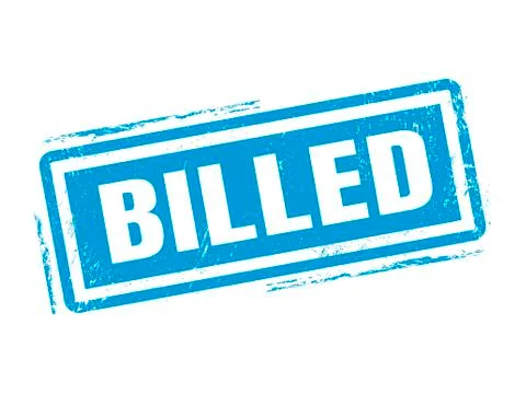 Billed blue stamp style 스톡 일러스트