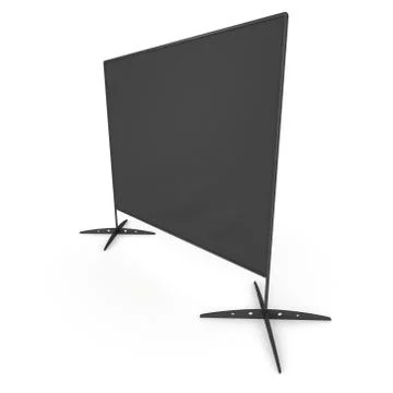 Billet press wall with black screen banner. Stock Illustration
