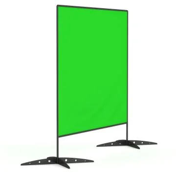Billet press wall with green screen banner. 스톡 일러스트