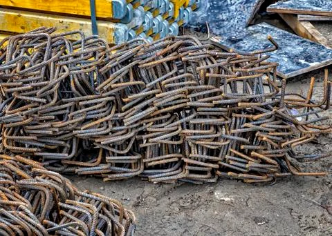 Billets of reinforcement Stock Photos