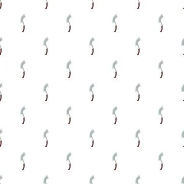 Billhook tool pattern repeating on white background Stock Illustration