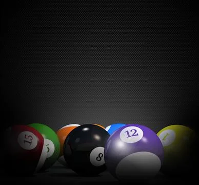 Billiard 3D Background Stock Illustration