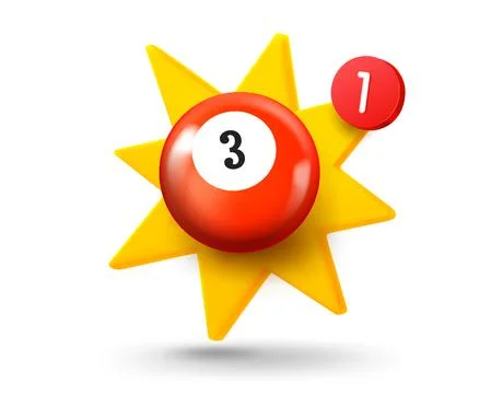 Billiard ball with explosion effect. 3d vector mobile application icon with.. イラスト素材