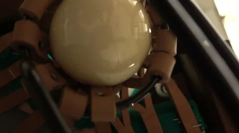 Billiard ball falls into a pocket Stock Footage 61755774