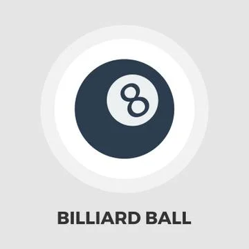 Billiard ball flat icon Stock Illustration